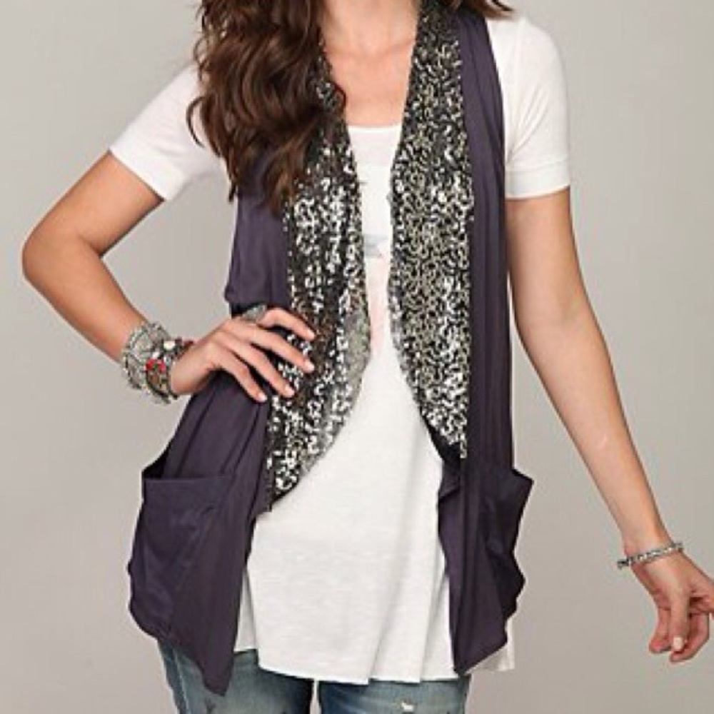 Free People Sequin Vest